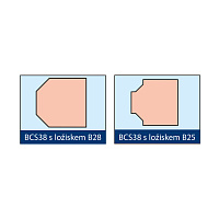 Fréza úhlová oboustranná s vodícím ložiskem BCS 38x12 Z4+4