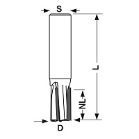 DP fréza formátovací/drážkovací 16x25/80 st.16x48 Z3 POZ/NEG RH