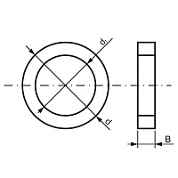 Redukční kroužek 50,0x30,0x2,2