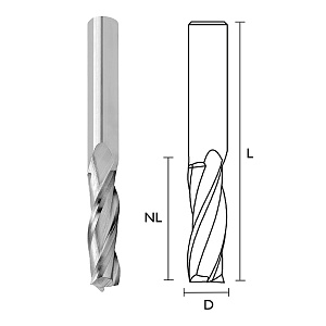 Metal World Fréza spirálová  8x32/70 Z3 HW PP  dokončovací
