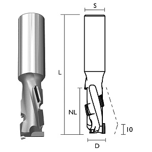 Hart Utensili Fréza diamantová 16x45/110 Z1+1 st. 25x55 RH Ekonom
