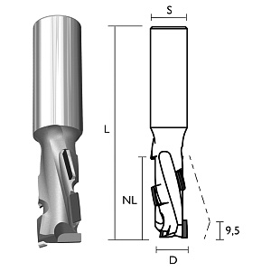 Metal World Fréza diamantová 10x26/75 Z1+1 st.12x45 RH Ekonom