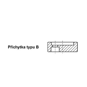 Příchytka vnitřní typ B (Female) - 40x13 mm