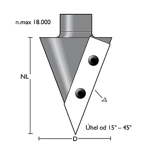 Fréza na V-drážky VGC225x20RT HW-VBD Z1