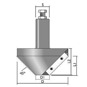 Fréza úhlová BC45/50x25RT HW-VBD Z2
