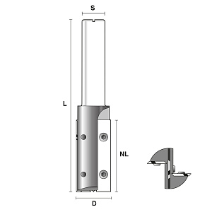 Fréza drážkovací závrtná M1850 – 12RT; Z2+1 HW-VBD