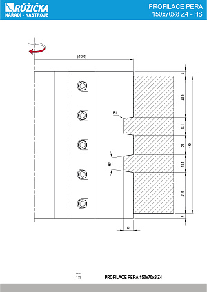 PROFILACE PERA 150x70X8 Z4 - HS