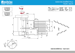 SADA NA DVEŘNÍ FALC 15x25 / 25x15 DP